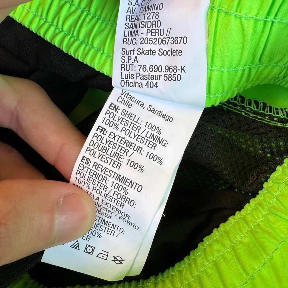 Quiksilver Everyday Volley 17 Neon Lime Green Swim Trunks Mens S EQYJV03532